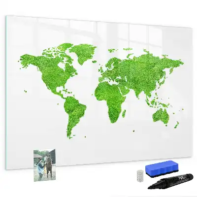 Magnetic marker board green grass map design