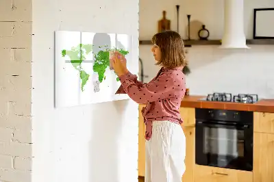 Magnetic marker board green grass map design