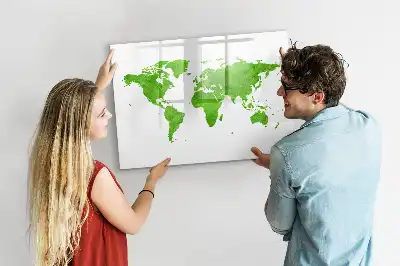 Magnetic marker board green grass map design