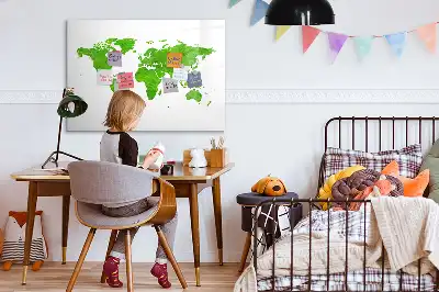 Magnetic marker board green grass map design