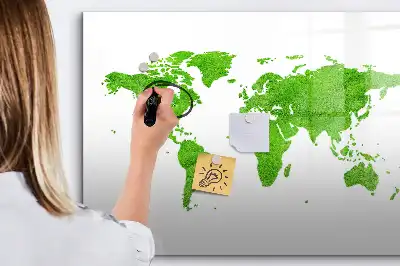 Magnetic marker board green grass map design
