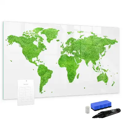 Magnetic marker board green grass map design