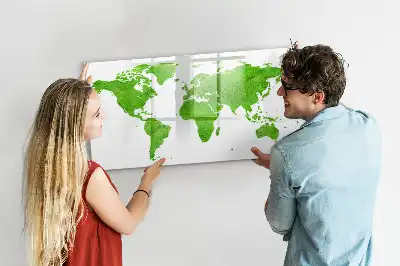 Magnetic marker board green grass map design