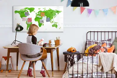 Magnetic marker board green grass map design