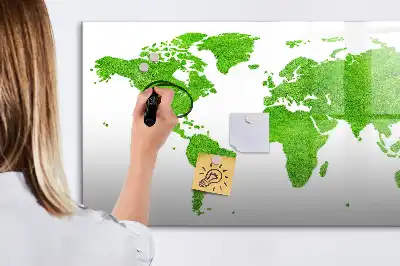 Magnetic marker board green grass map design