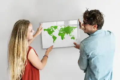 Magnetic marker board green grass map design