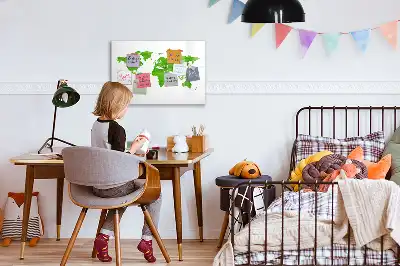 Magnetic marker board green grass map design