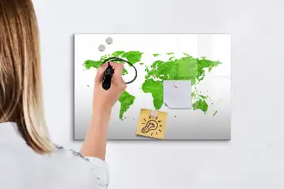 Magnetic marker board green grass map design