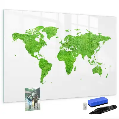 Magnetic marker board green grass map design