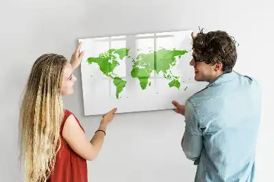 Magnetic marker board green grass map design