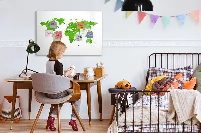 Magnetic marker board green grass map design
