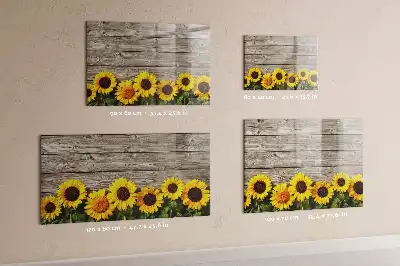 Magnetic marker board with sunflowers design
