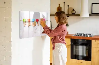 Magnetic glass dry erase board family text design