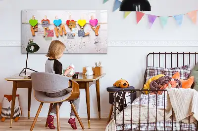 Magnetic glass dry erase board family text design