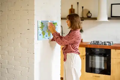 Magnetic world map board cultural design