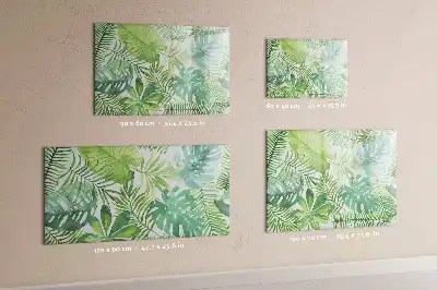 Magnetic marker board exotic leaves design