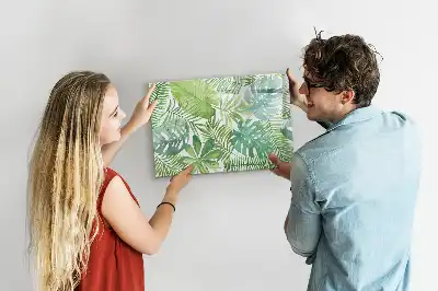 Magnetic marker board exotic leaves design