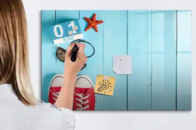 Magnetic glass dry erase board first day of summer design