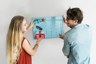 Magnetic glass dry erase board first day of summer design