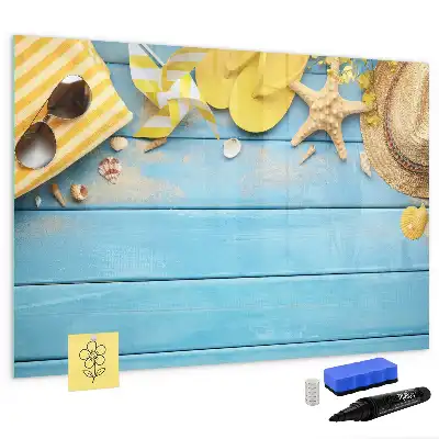 Magnetic marker board beach accessories theme