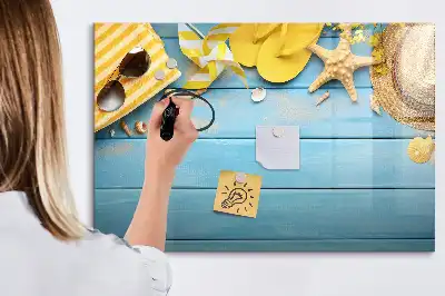 Magnetic marker board beach accessories theme