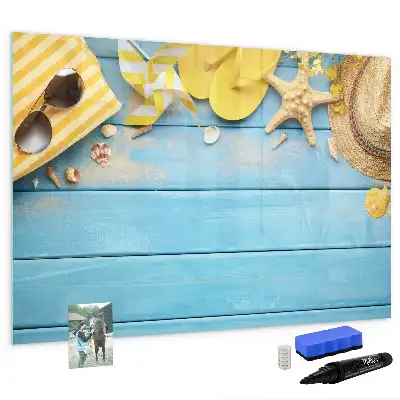 Magnetic marker board beach accessories theme