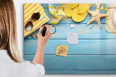 Magnetic marker board beach accessories theme