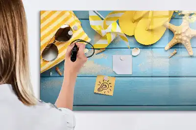 Magnetic marker board beach accessories theme