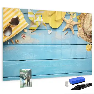 Magnetic marker board beach accessories theme