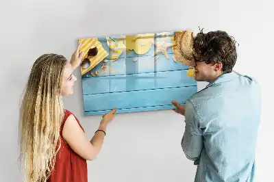 Magnetic marker board beach accessories theme