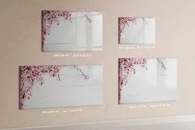Magnetic marker board with a spring flowers design