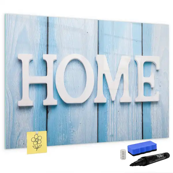 Magnetic glass dry erase board Home Text design