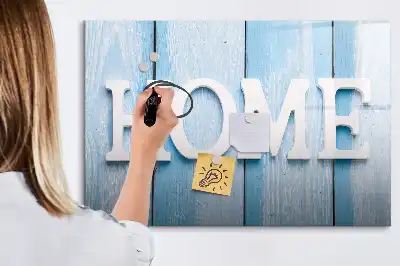 Magnetic glass dry erase board Home Text design