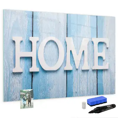 Magnetic glass dry erase board Home Text design