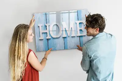 Magnetic glass dry erase board Home Text design