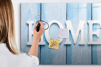 Magnetic glass dry erase board Home Text design
