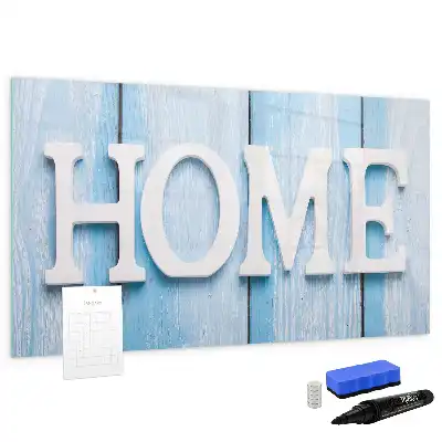 Magnetic glass dry erase board Home Text design