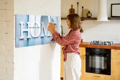 Magnetic glass dry erase board Home Text design