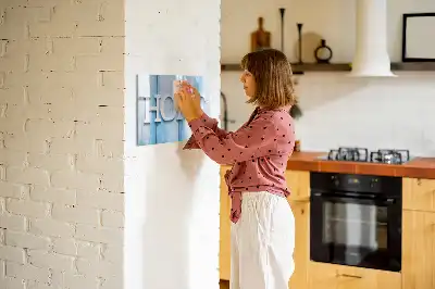 Magnetic glass dry erase board Home Text design