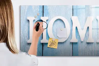 Magnetic glass dry erase board Home Text design