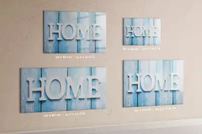 Magnetic glass dry erase board Home Text design