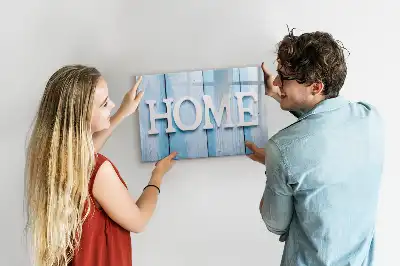 Magnetic glass dry erase board Home Text design