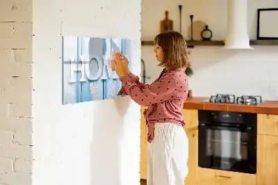 Magnetic glass dry erase board Home Text design