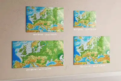 Magnetic marker board geographic world map