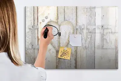 Magnetic glass dry erase board with Love text design
