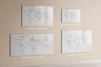 Magnetic marker board world map design
