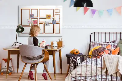 Magnetic marker board with wooden frame