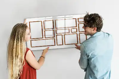 Magnetic marker board with wooden frame