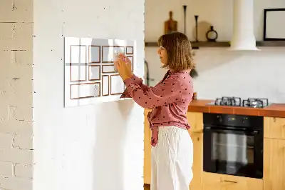 Magnetic marker board with wooden frame