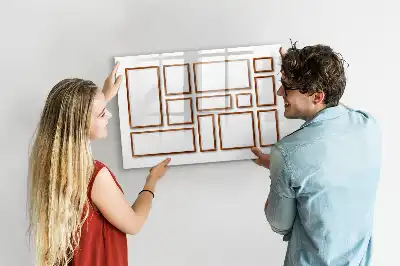 Magnetic marker board with wooden frame
